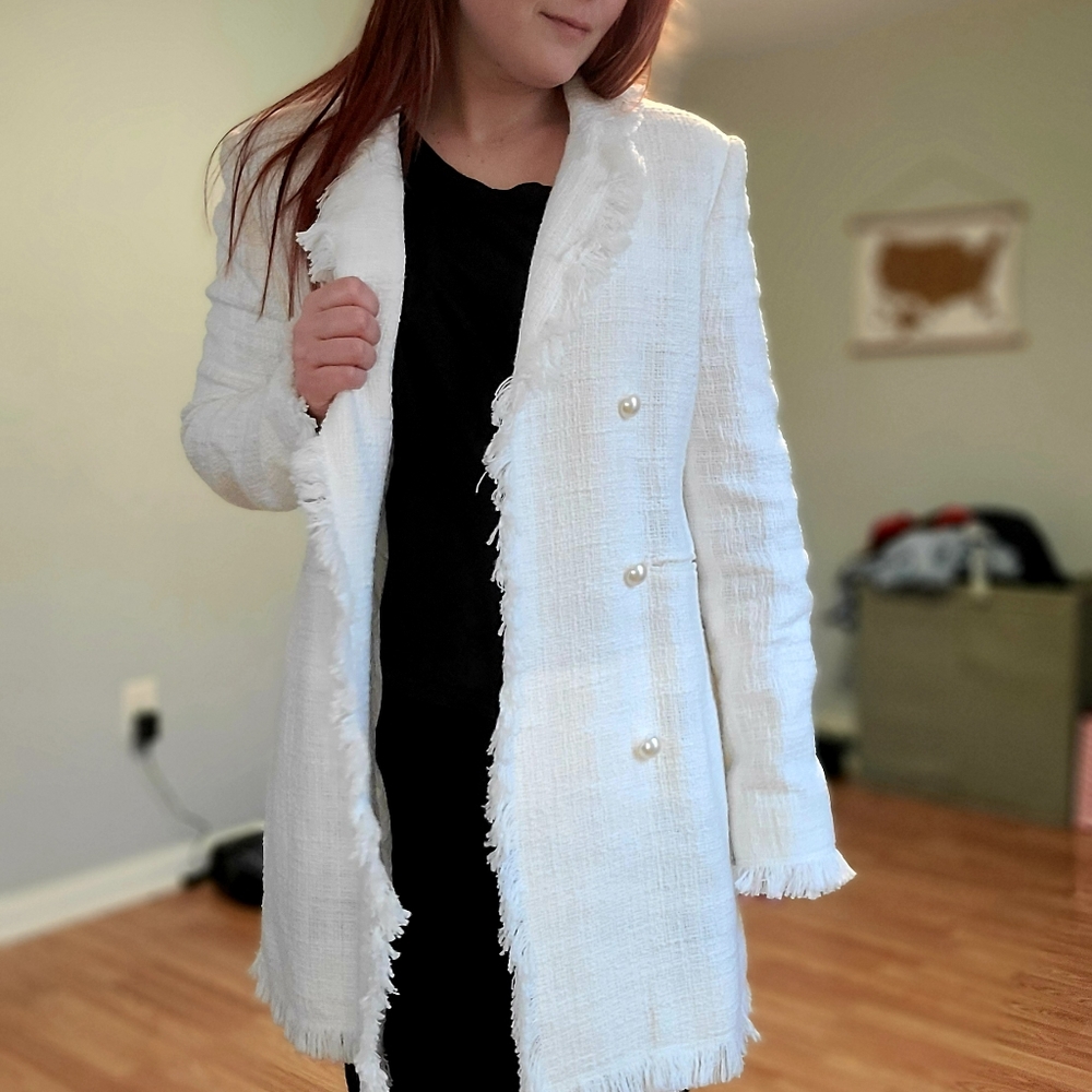 Dalia textured weave blazer
